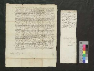 Hans Heuglin der Groß von Bombach tauscht 1 Juchart Wald mit der Herrschaft Kirnberg und Kenzingen um 1 Juchart Föhrenwald.
