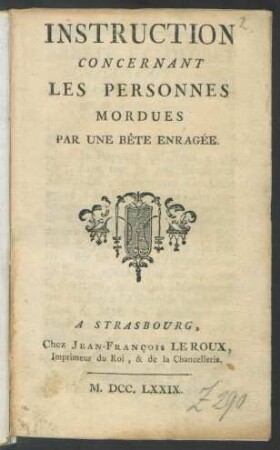 Instruction Concernant Les Personnes Mordues Par Une Bête Enrangée