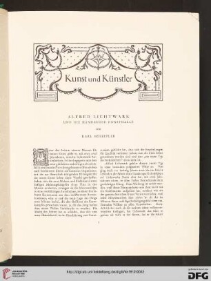 Alfred Lichtwark und die Hamburger Kunsthalle