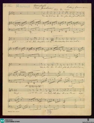Rosenduft - Mus. Hs. 1310 : V, pf; E|b