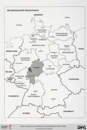 Karte Bundesrepublik Deutschland