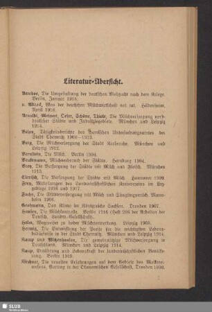 Literatur-Übersicht