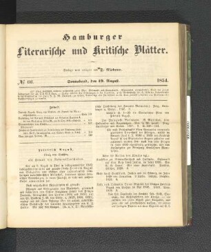 No. 66. 19. August 1854