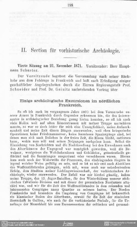 Einige archäologische Excursionen im nördlichen Frankreich