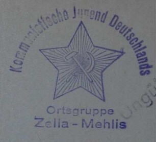 Kommunistische Jugend Deutschlands (1920 gegründet). Ortsgruppe Zella-Mehlis / Stempel