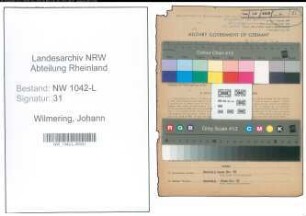 Entnazifizierung Johann Wilmering , geb. 11.10.1900 (Schiedsmann)