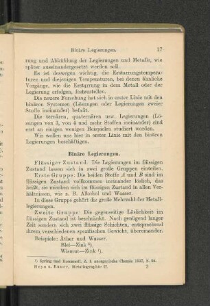 Binäre Legierungen.