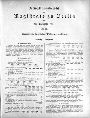 No. 35. Bericht der städtischen Polizeiverwaltung