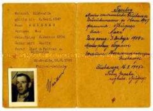 Dienstausweis des Chefs der Polizei von Eichwalde (deutsch und russisch)