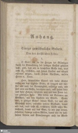 Anhang. Einige gewöhnliche Gebete