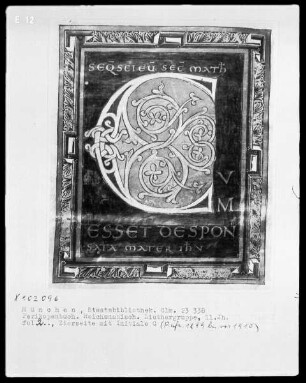 Perikopenbuch — Zierseite mit Initiale C, Folio 2