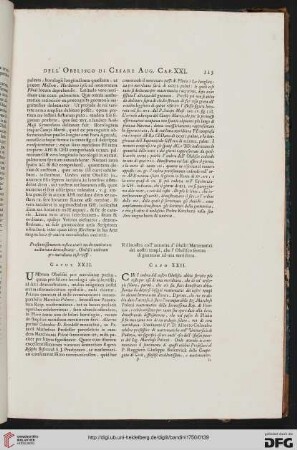 Caput XXII / Capo XXII