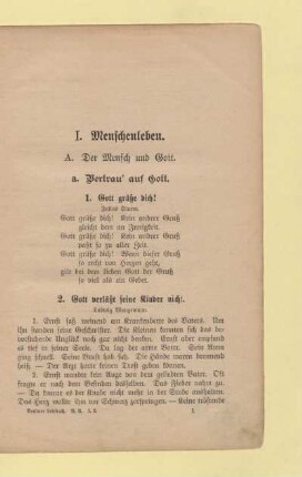 I. Menschenleben