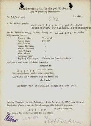 Rieger, Julius
