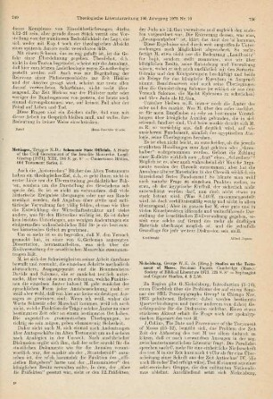 749-750 [Rezension] Mettinger, Tryggve N. D., Solomonic state officials