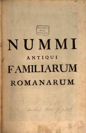 Nummi antiqui familiarum Romanorum, 3