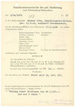 Bacher, Otto