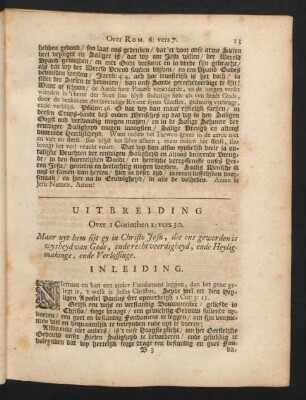 Uitbreiding Over I Corinthen I: vers 30.