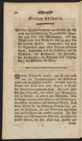 Dritter Abschnitt. Von den Verschiedenheiten der Länder ...