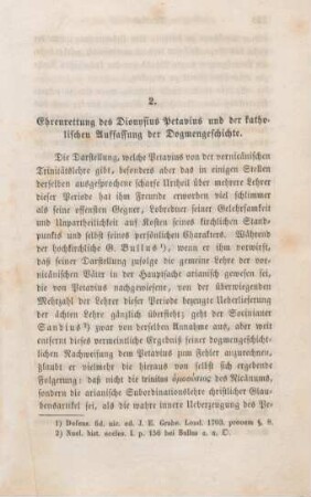 249-293 Ehrenrettung des Dionysius Petavius und der katholischen Auffassung der Dogmengeschichte