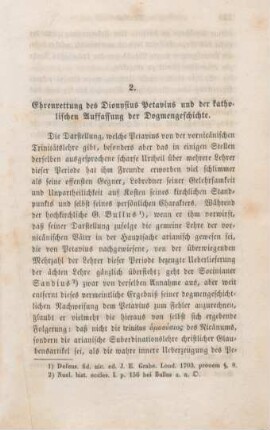 249-293 Ehrenrettung des Dionysius Petavius und der katholischen Auffassung der Dogmengeschichte