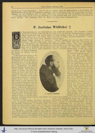 P. Justinian Widlöcher †.
