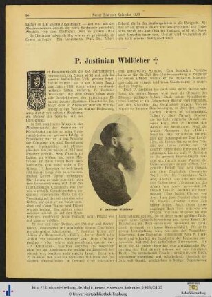 P. Justinian Widlöcher †.
