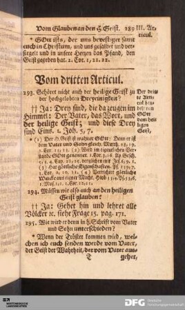 Vom dritten Articul