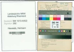 Entnazifizierung Hermann Haussels , geb. 19.11.1891 (Lehrer)