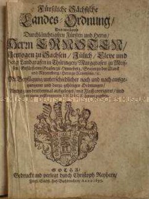 Sächsische Landesordnung von 1653