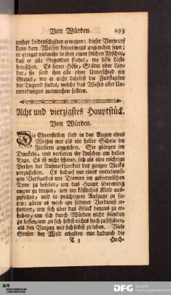 XLVIII. Hauptstück. Von Würden.