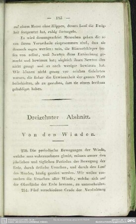 Dreizehnter Abschnitt. Von den Winden