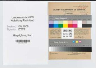 Entnazifizierung Karl Hagelganz, geb. 19.06.1893 (Angest.)