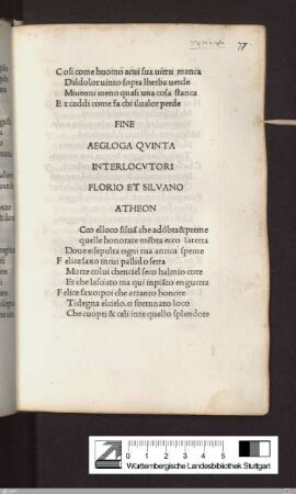 Aegloga qvinta