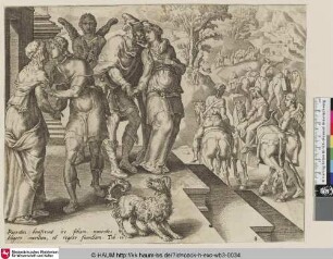 [Tobias, Sarah and the Angel Taking Leave of Raguel and Edna; Tobias, Sara und der Engel nehmen Abschied von Raguel und Edna]