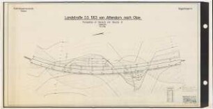 Plan der Biggetalsperre Zum Projekt gehörend: Gustav Allinger, Biggetalsperre, Kreis Olpe: Lageplan vom Ruhrtalsperrenverein: Landstraße von Attendorn nach Olpe, Parkplätze 1:250