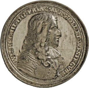 Medaille von Conrad van Bloc auf Wilhelm III. von Oranien und die Eroberung von Naarden, 1673