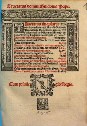 Tractatus singulares aurei ... de presumptionibus