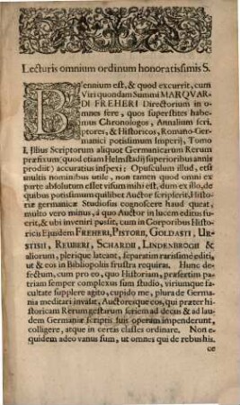 Bibliotheca Germanica, Sive Notitia Scriptorum Rerum Germanicarum Qvatuor Partibus Absoluta