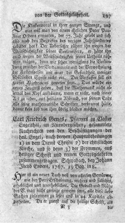 Gesammlete Nachrichten von den Beschäftigungen der heil. Engel.