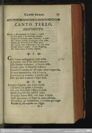 Canto Terzo