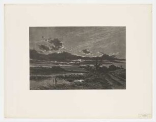 Clair de lune, Blatt 40 der Folge "Le paysage au fusain"