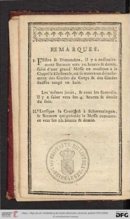 Remarques