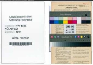 Entnazifizierung Heinrich Wintz , geb. 03.12.1908 (Lokfuehrer)