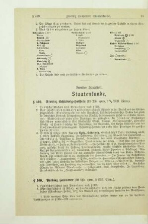 Zweiter Hauptteil. Staatenkunde