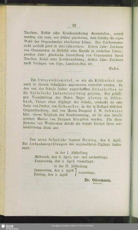 [Vermehrung der Unterrichtsmittel/ Bibliothek]