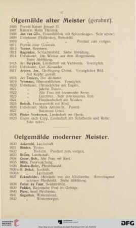 Oelgemälde alter Meister (Nr. 1806-1829)