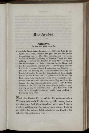 Die Araber.