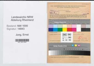 Entnazifizierung Ernst Jung, geb. 04.05.1903 (Arbeiter)