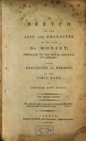 A sketch of the life ... Dr. Monsey